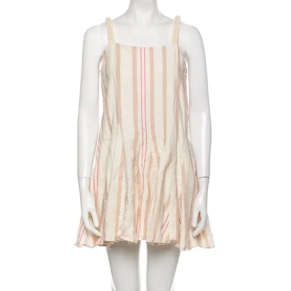 knee length dresses for ladies Women's Leonetta Tent Sheer Voile Mini Dress XS/S/M/L/XL/Customize Cream  Beige MEAN BLVD main image 0
